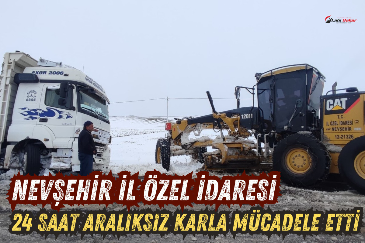 İl Özel İdaresi 24 saat aralıksız karla mücadele etti