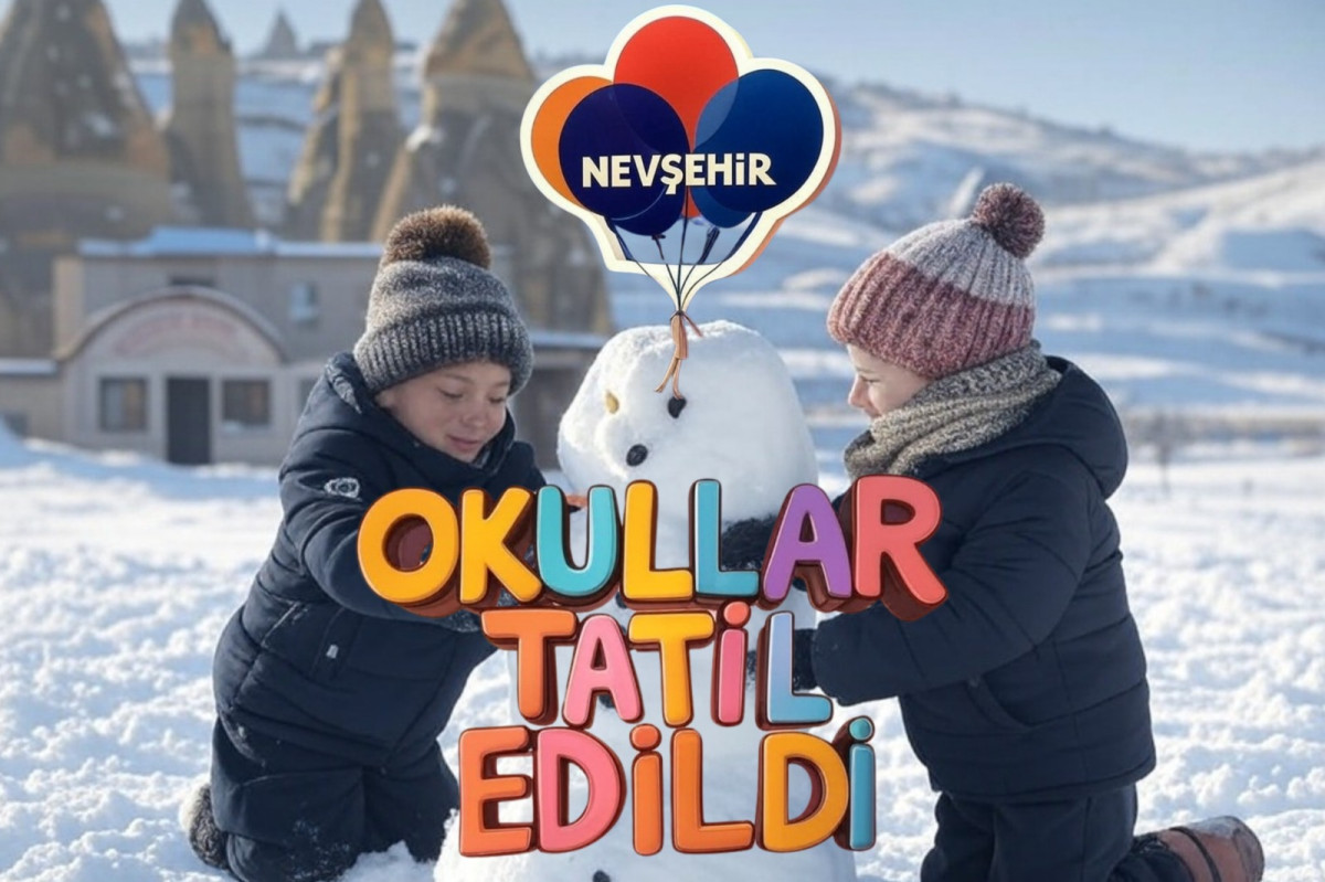 Nevşehir’de okullar yarında tatil edildi