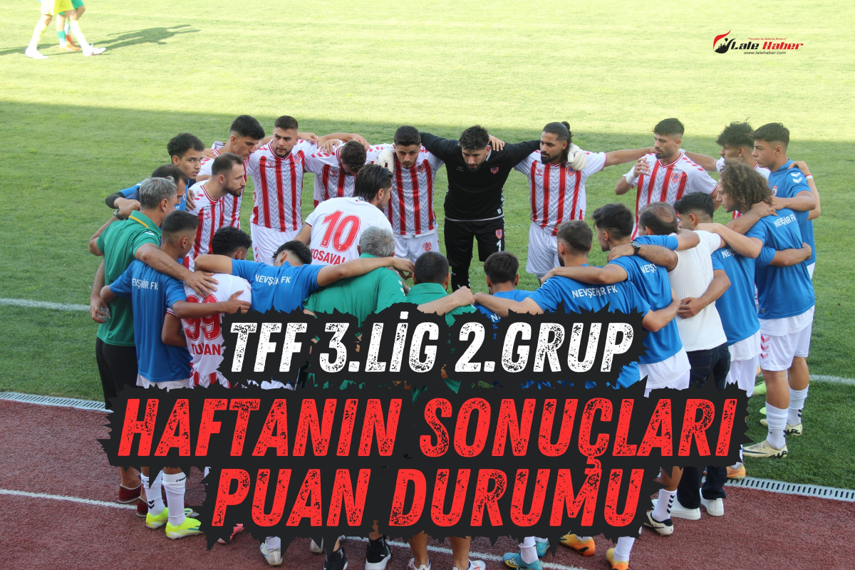 TFF 3.Lig 2.Grup haftanın sonuçları ve puan durumu